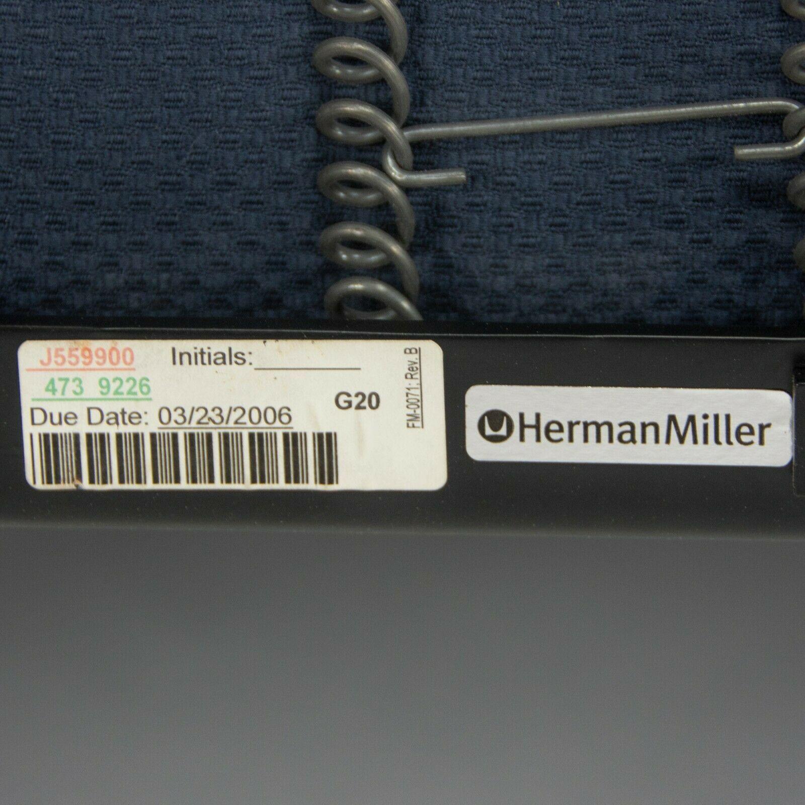 Metal 2006 Herman Miller by Ray and Charles Eames Sofa Compact Blue Fabric Upholstery For Sale