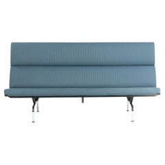 2006 Herman Miller by Ray and Charles Eames Sofa Compact Blue Fabric Upholstery