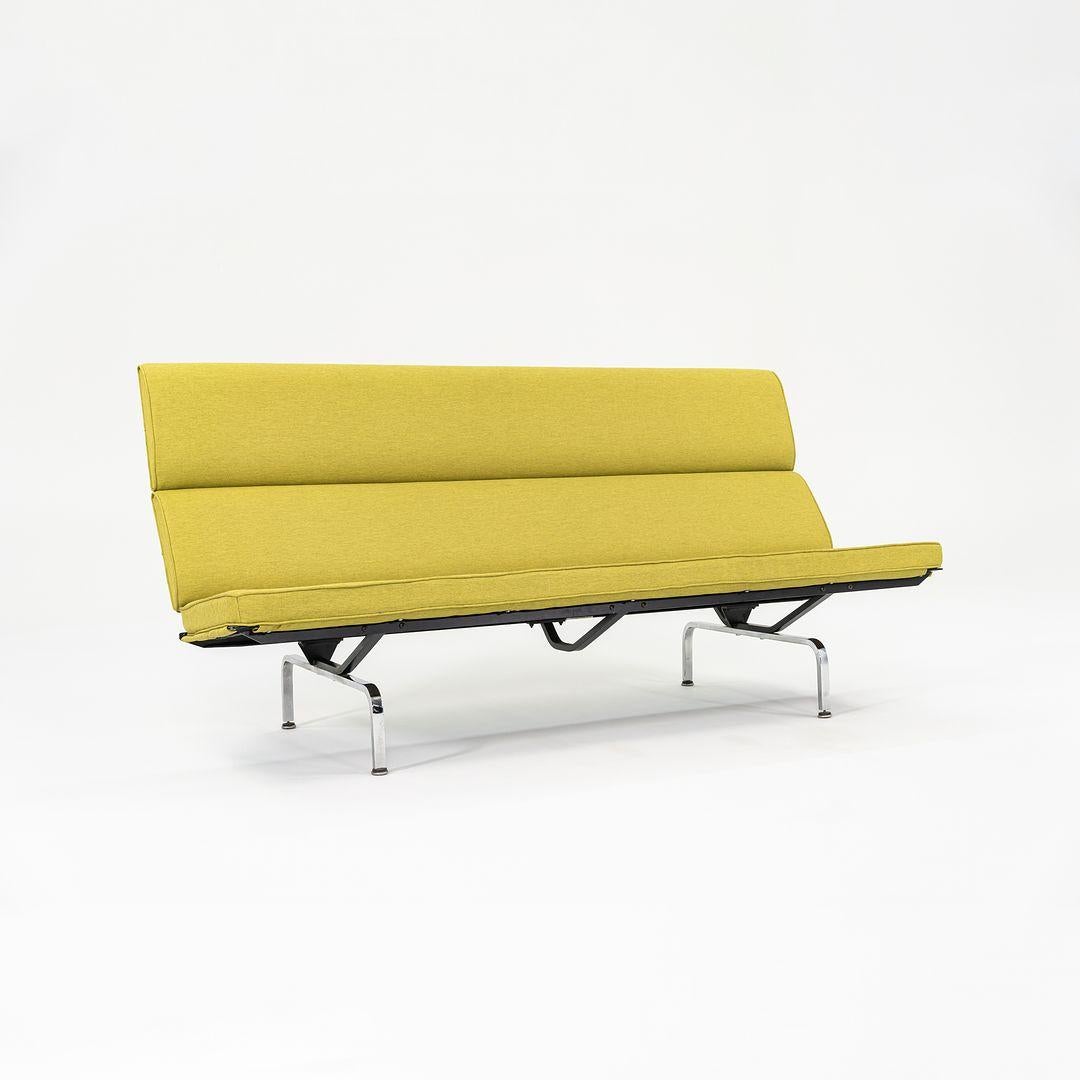 2006 Herman Miller Compact Sofa by Ray and Charles Eames with New Yellow Fabric For Sale 6