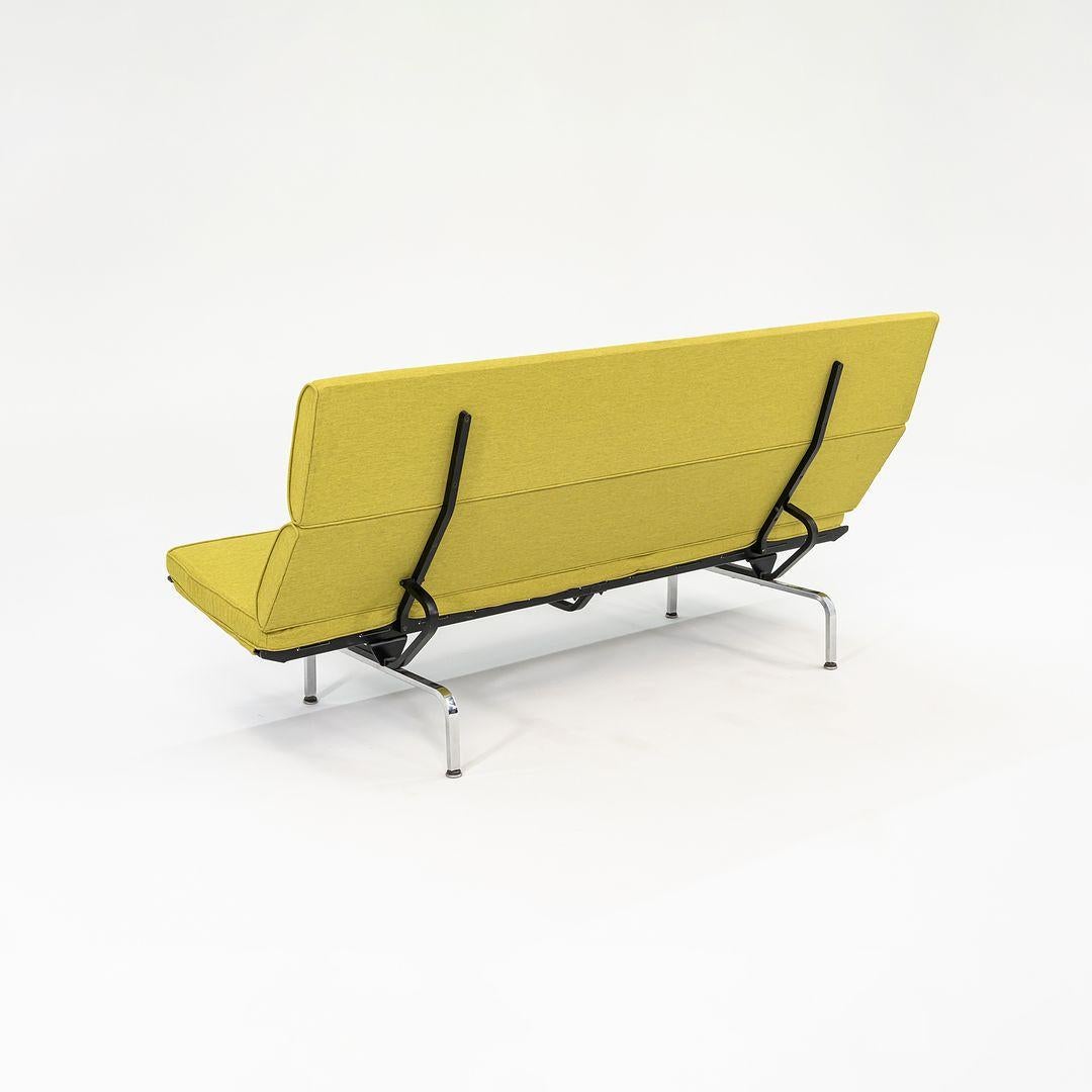 North American 2006 Herman Miller Compact Sofa by Ray and Charles Eames with New Yellow Fabric For Sale