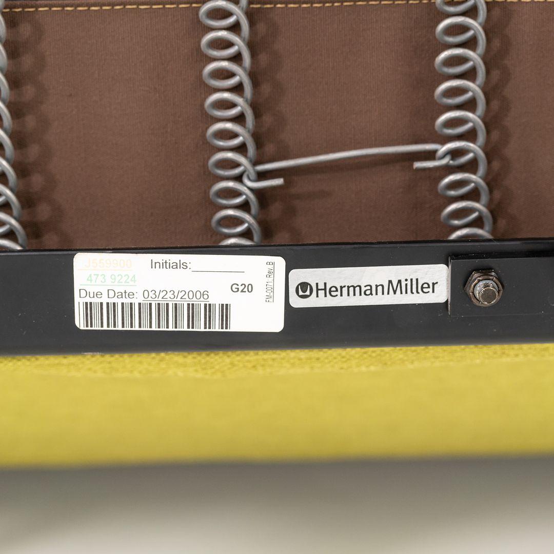 Contemporary 2006 Herman Miller Compact Sofa by Ray and Charles Eames with New Yellow Fabric For Sale