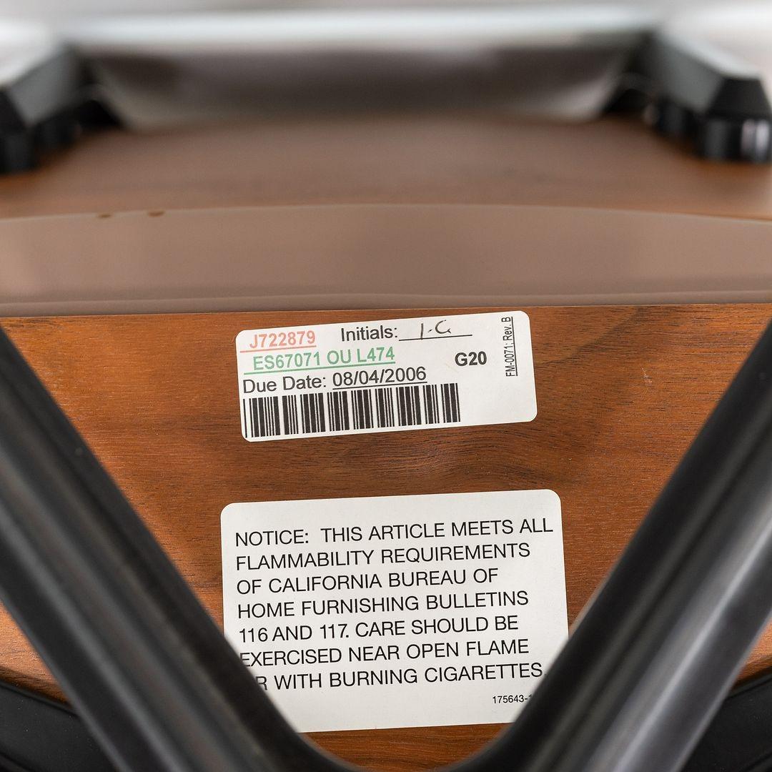 2006 Herman Miller Eames Lounge Chair and Ottoman in Tan Leather and Walnut 3