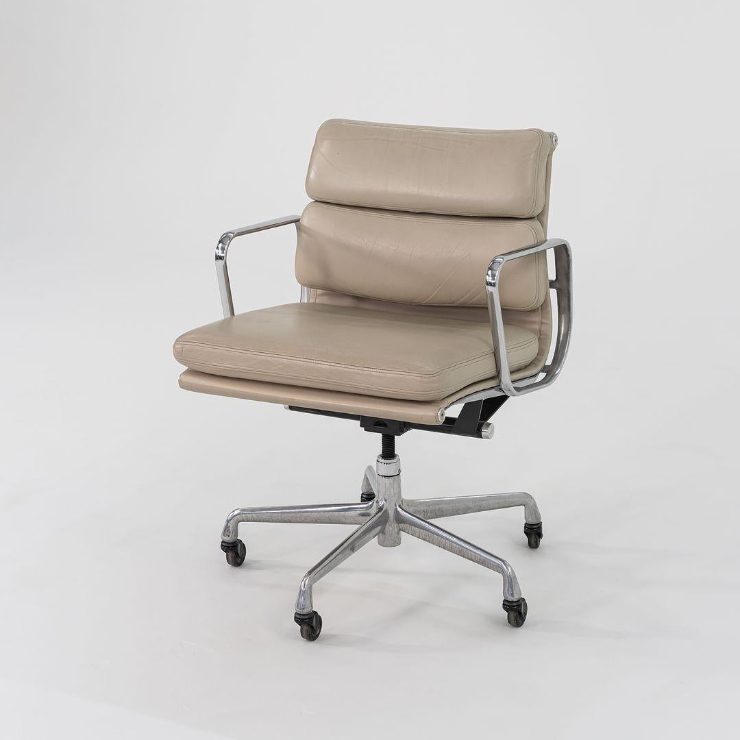 Modern 2006 Herman Miller Eames Soft Pad Management Desk Chair in Beige Leather