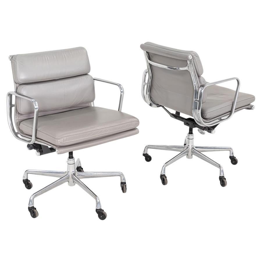 2006 Herman Miller Eames Soft Pad Management Desk Chair in Grey Leather