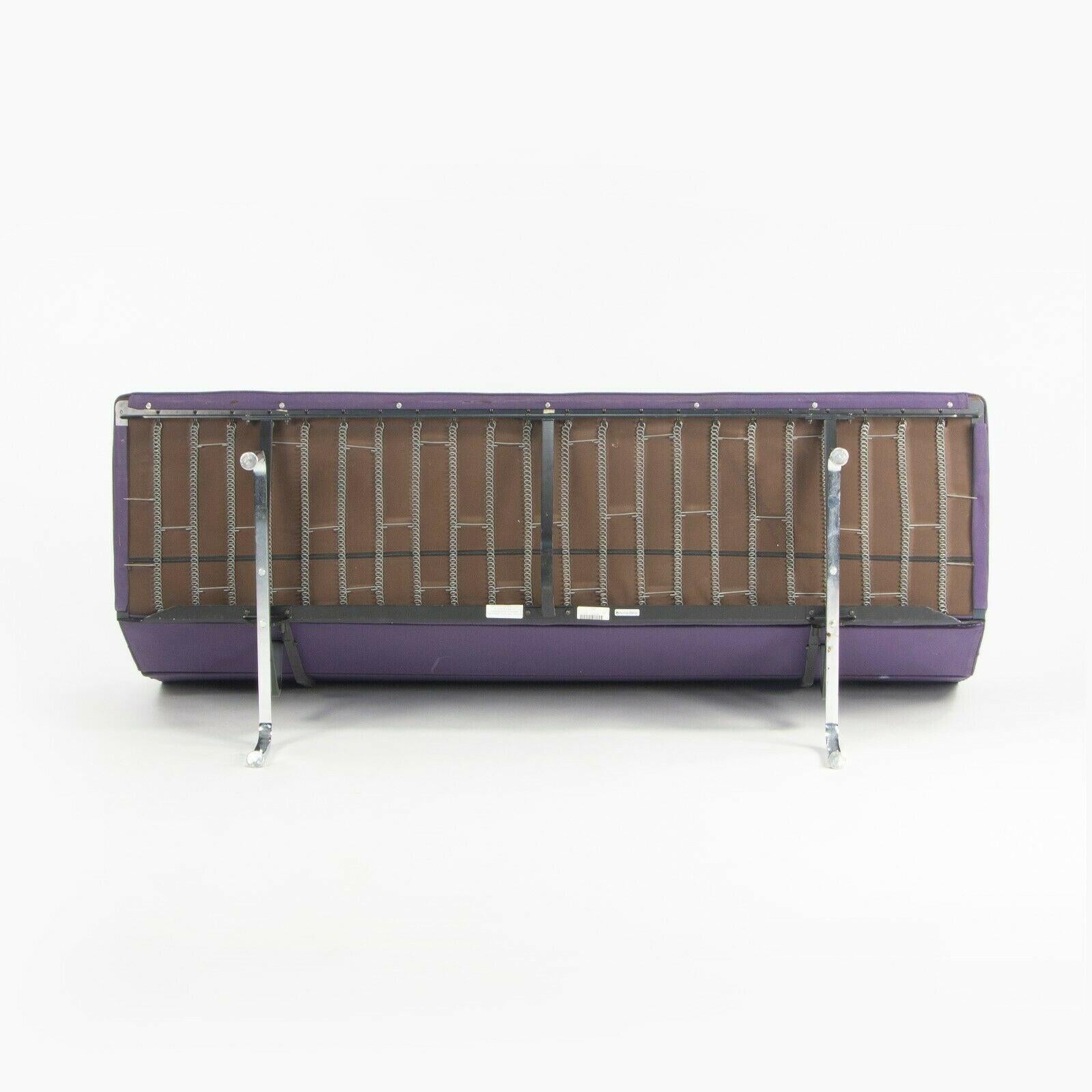 American 2006 Herman Miller Ray and Charles Eames Sofa Compact Purple Fabric Upholstery For Sale