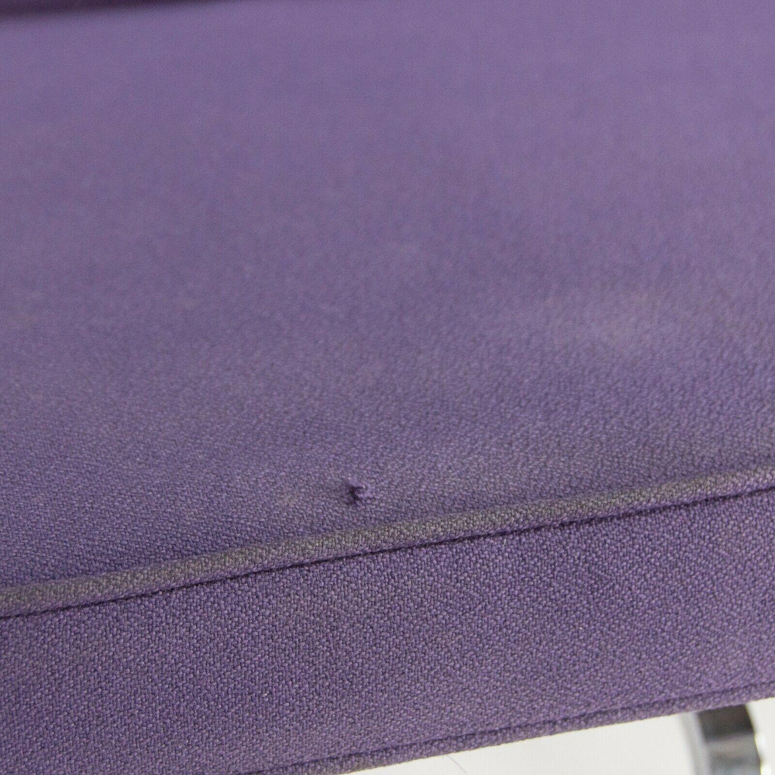 2006 Herman Miller Ray and Charles Eames Sofa Compact Purple Fabric Upholstery For Sale 2