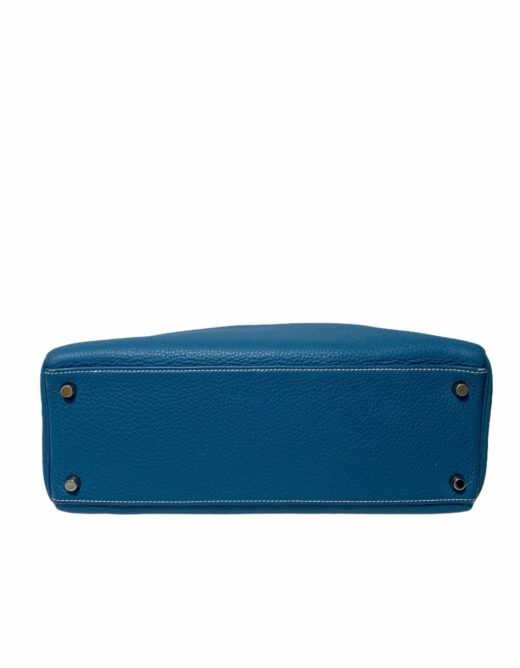 2006 Hermès Blau Jean Togo Kelly 32 Tasche 3