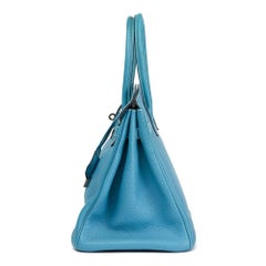 2006 Hermes Blue Jean Togo Leather 35cm Birkin Bag