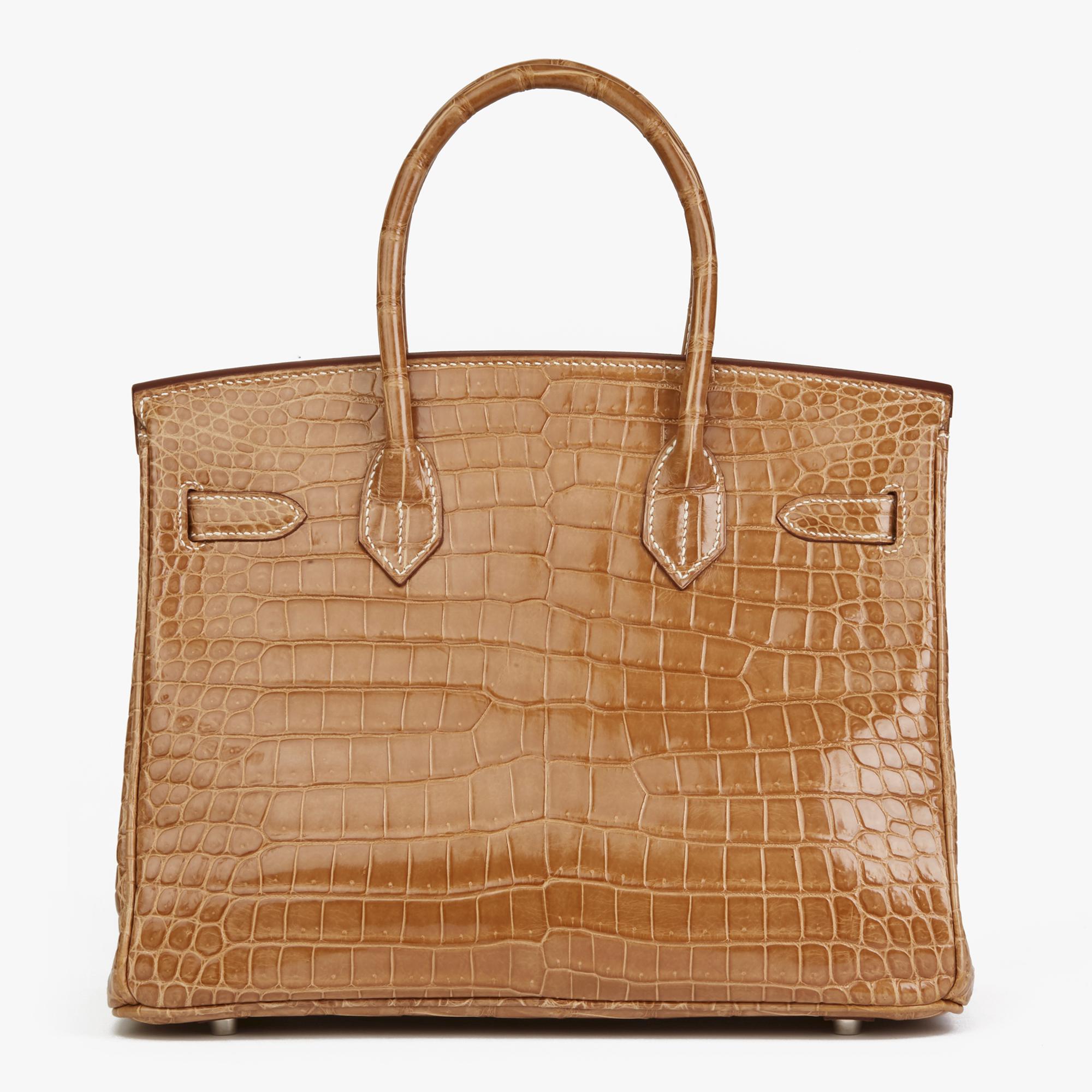 2006 Hermes Ficelle Shiny Porosus Krokodilleder 'Diamant' Birkin 30cm im Zustand „Hervorragend“ in Bishop's Stortford, Hertfordshire