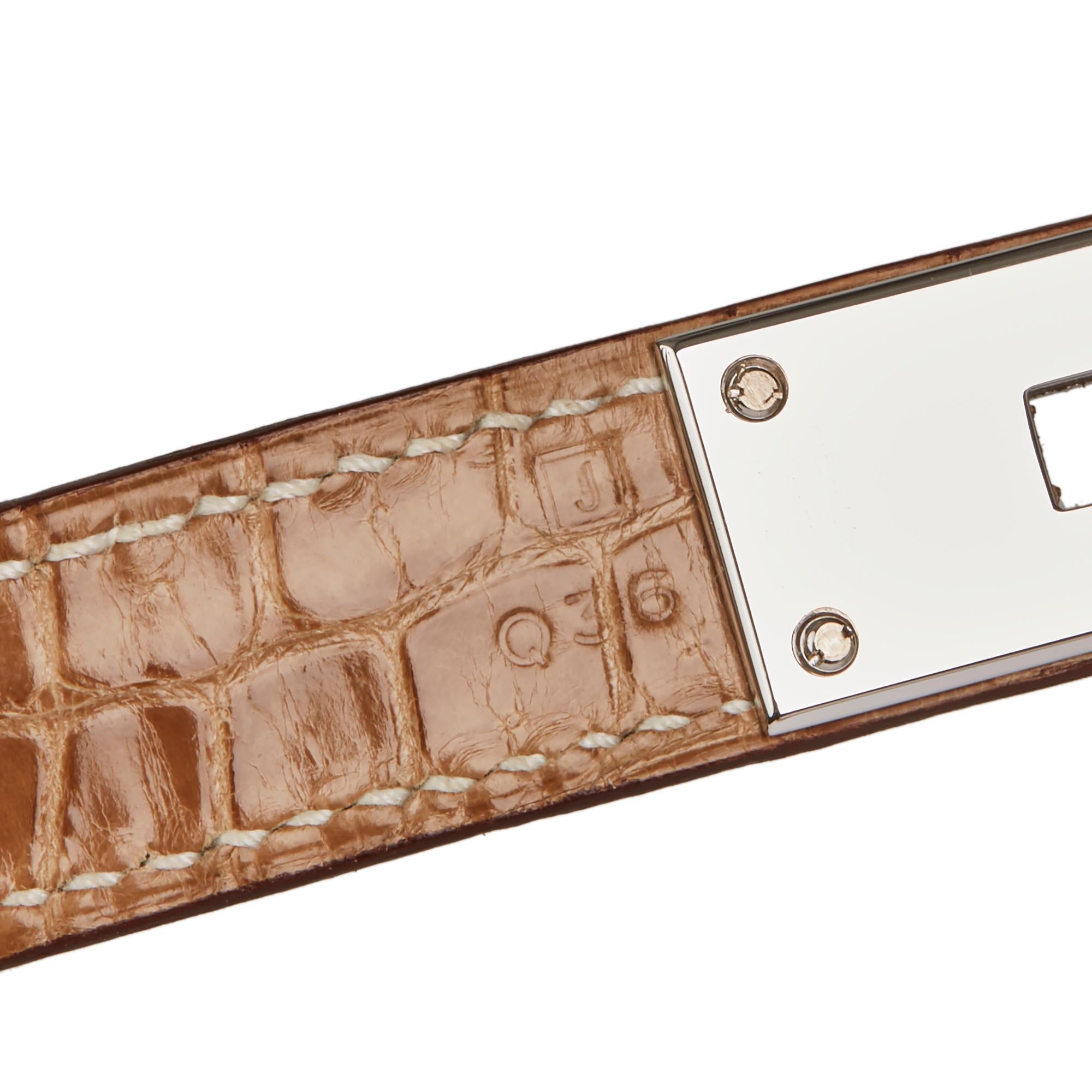 2006 Hermes Ficelle Shiny Porosus Crocodile Leather 'Diamond' Birkin 30cm 1