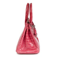 2006 Hermes Fuschia Shiny Porosus Crocodile Leather 'Diamond' Birkin 30cm
