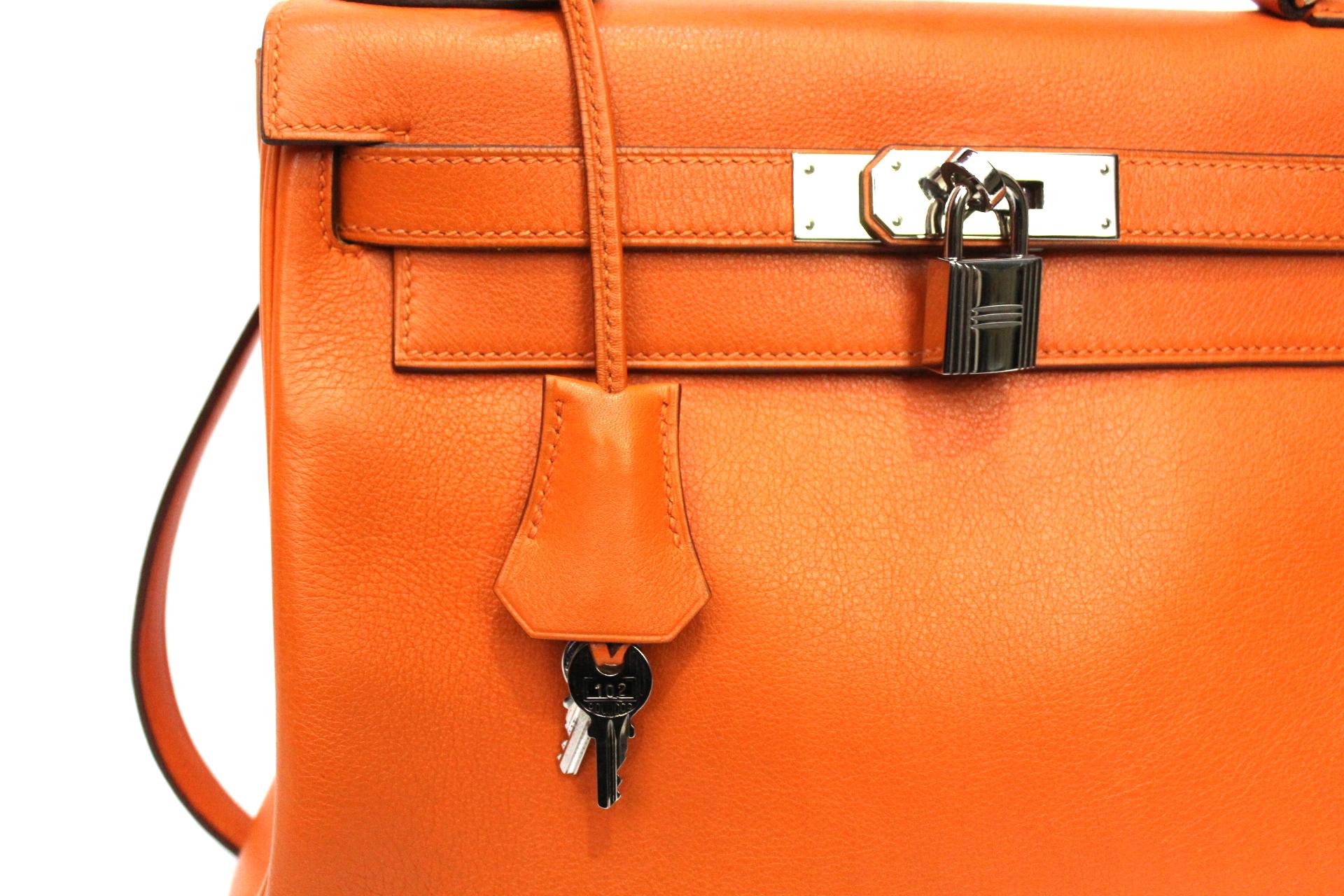 hermes orange kelly bag