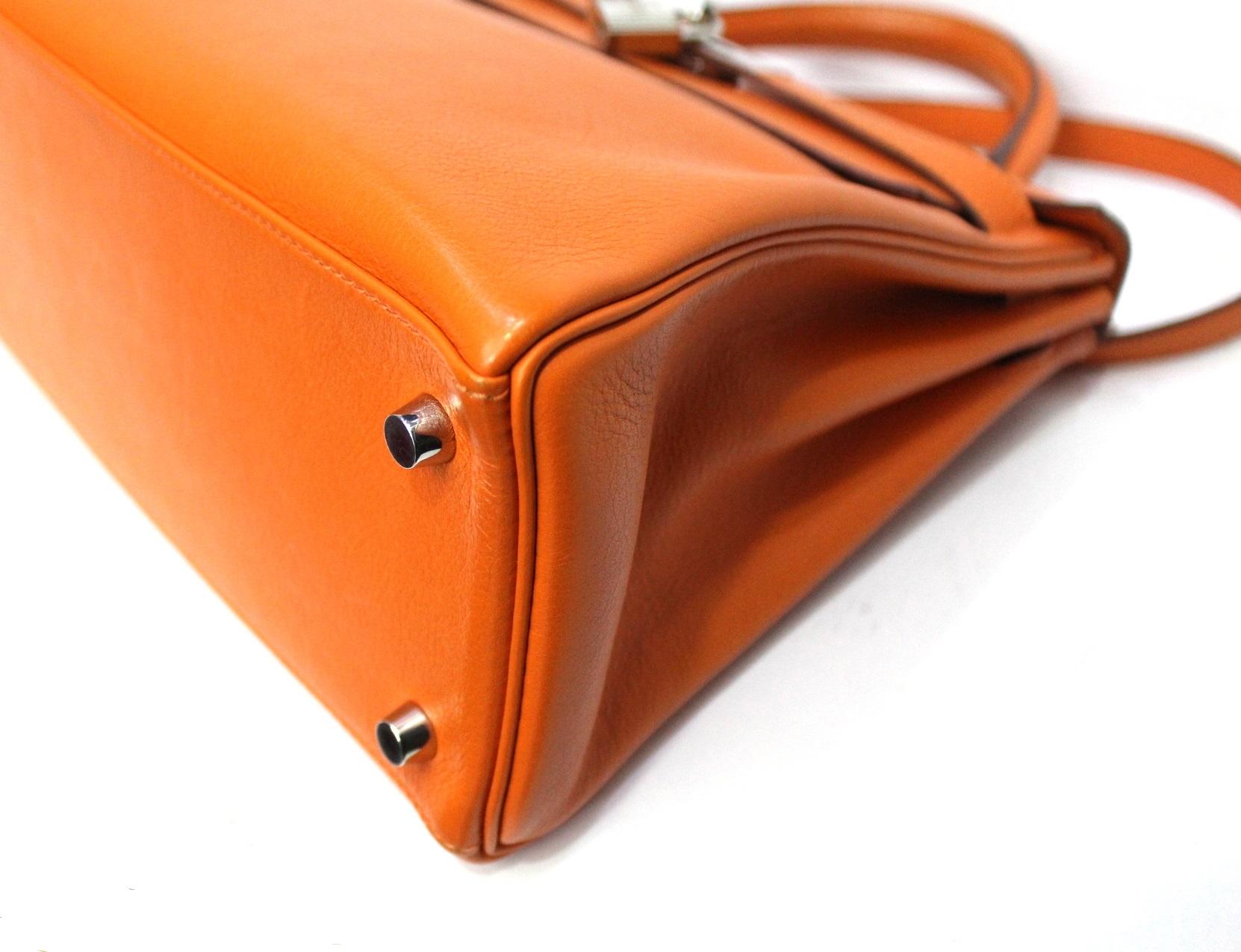 2006 Hermès Orange Leather Kelly 28 Bag 1