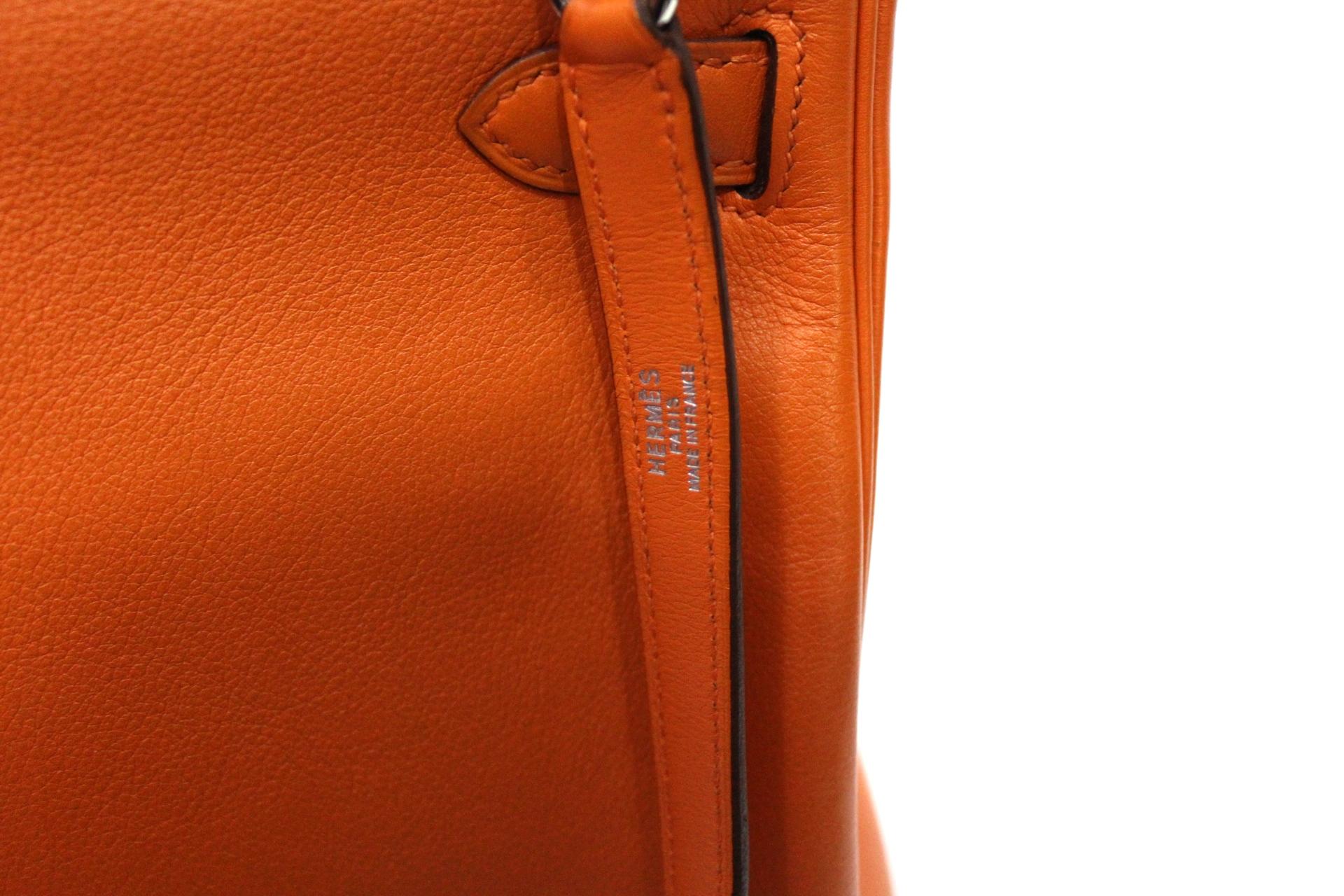 2006 Hermès Orange Leather Kelly 28 Bag 2
