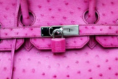 Hermes Pink Ostrich Leather 35cm Birkin Bag, 2006