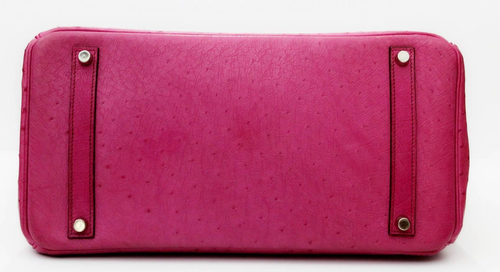 hermes pink ostrich birkin bag