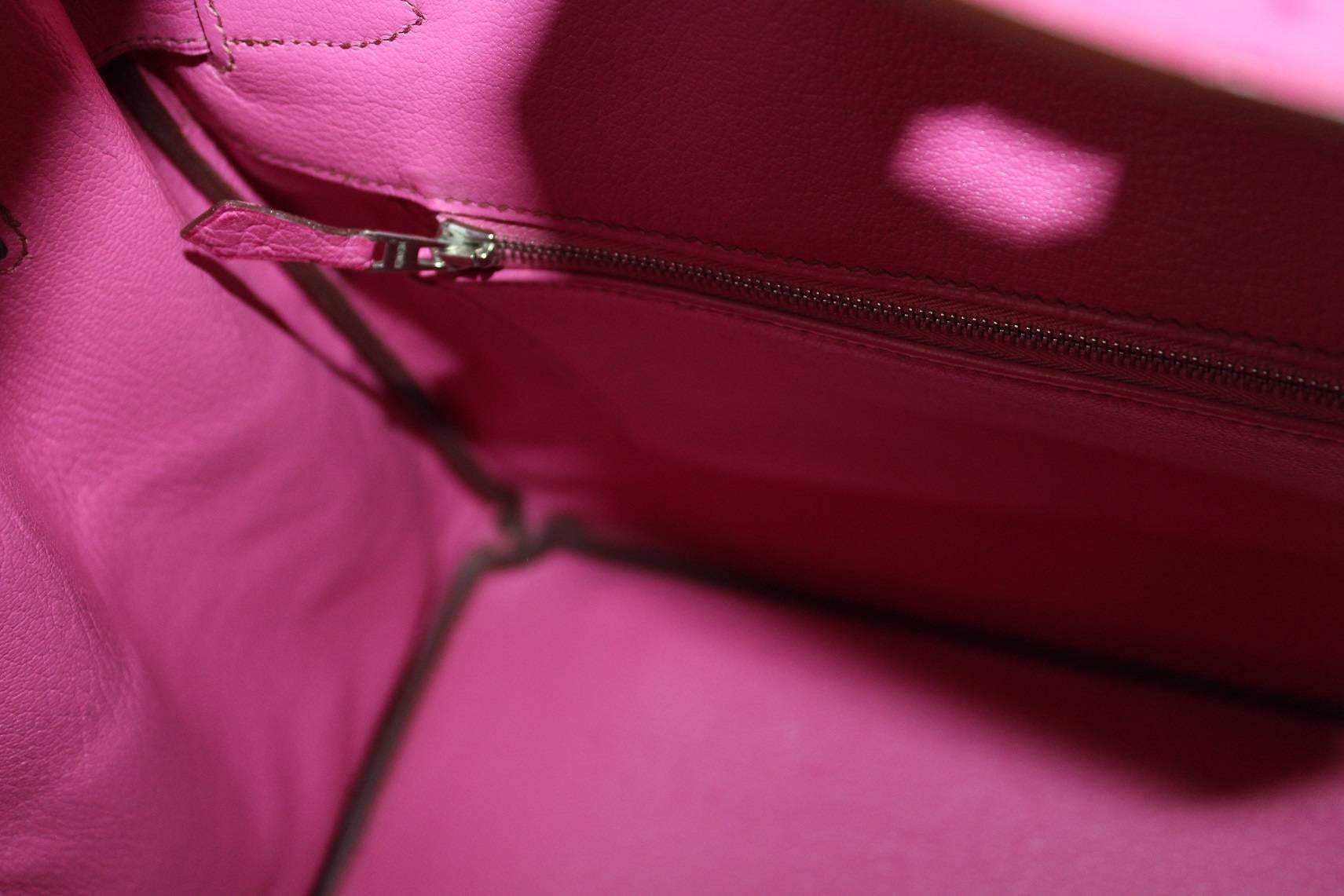 Hermes Pink Ostrich Leather 35cm Birkin Bag, 2006  2