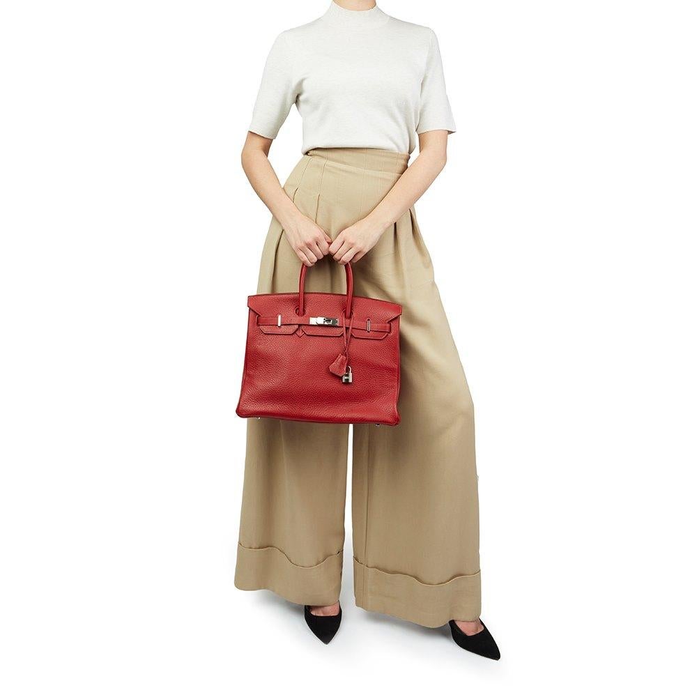 HERMES
Rouge Garance Fjord Leather Birkin 35cm

Xupes Reference: HB3320
Serial Number: [J]
Age (Circa): 2006
Accompanied By: Hermès Dust Bag, Lock, Keys, Clochette, Care Booklet
Authenticity Details: Date Stamp (Made in France)
Gender: Ladies
Type: