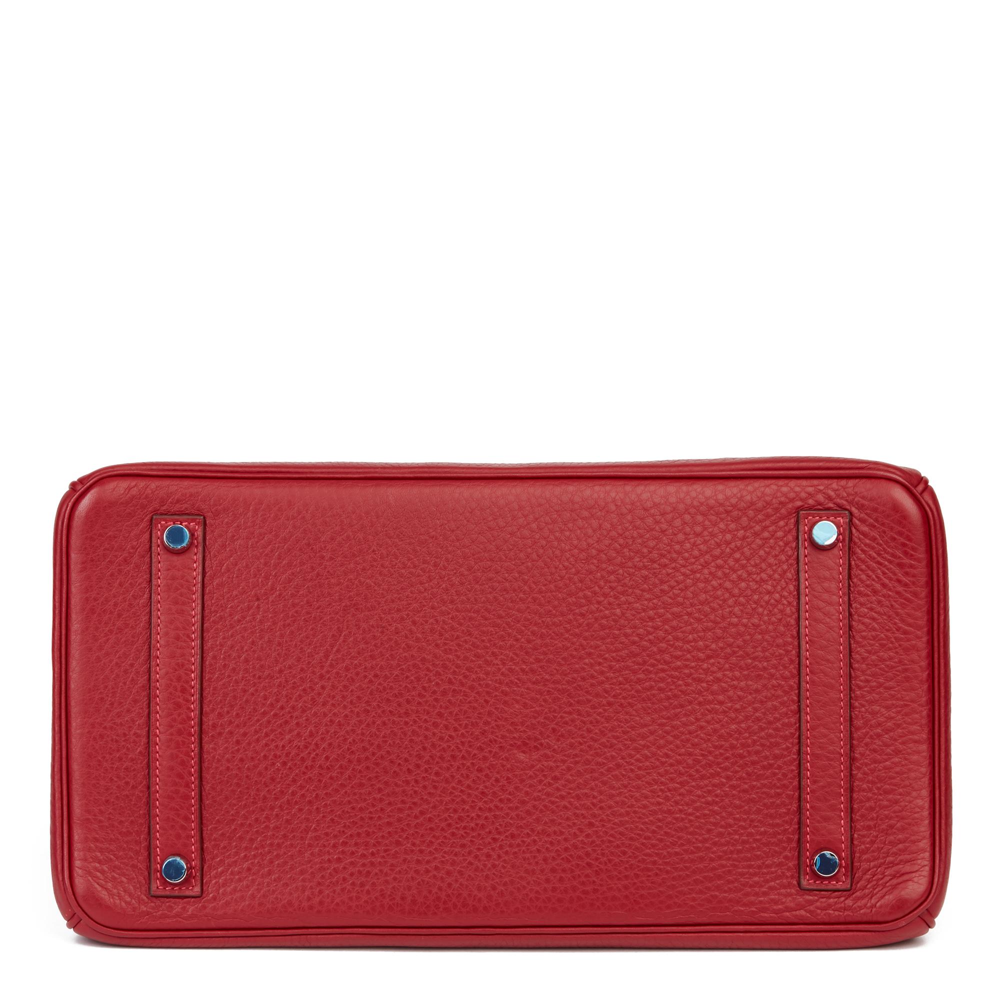 2006 Hermès Rouge Garance Fjord Leather Birkin 35cm 1