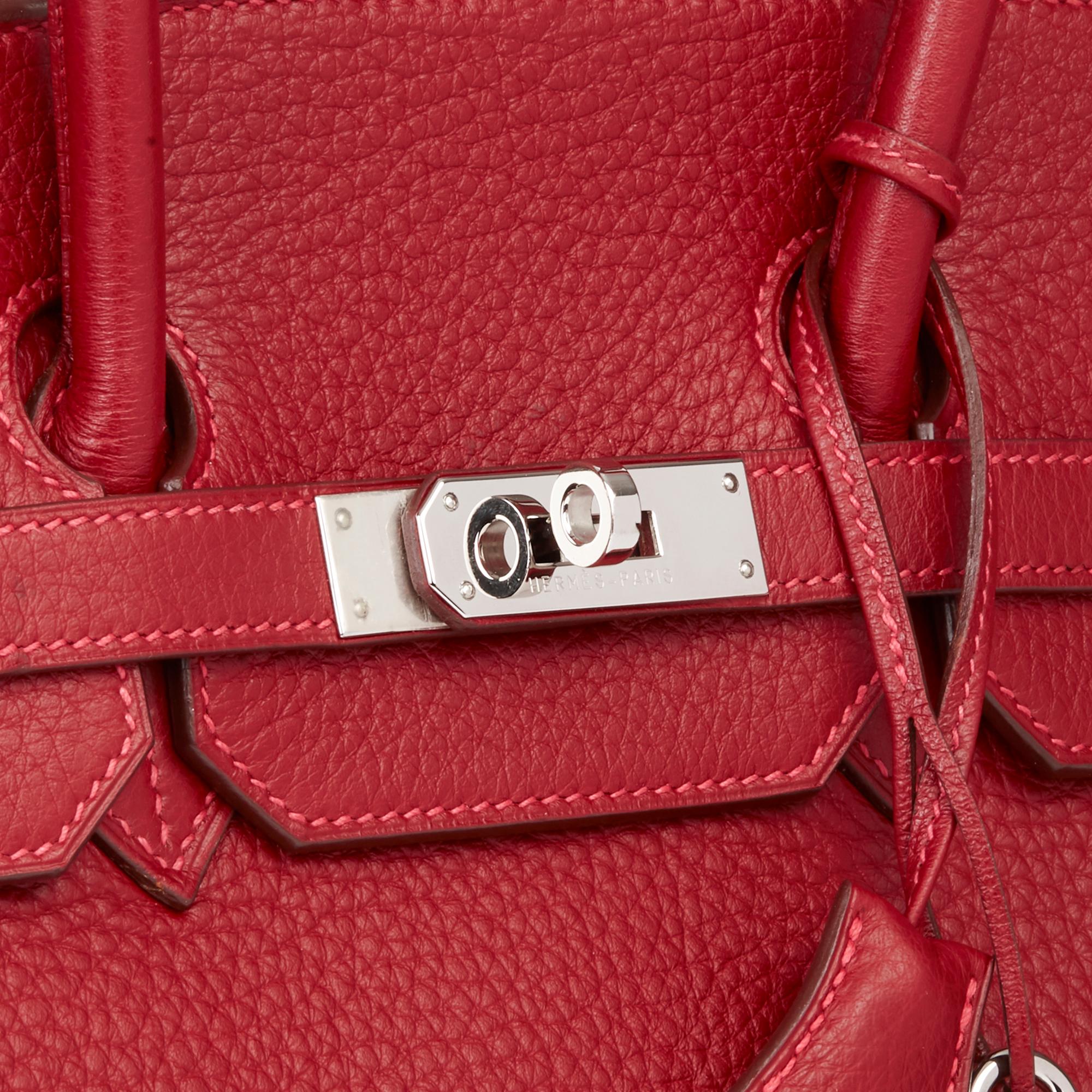 2006 Hermès Rouge Garance Fjord Leather Birkin 35cm 2