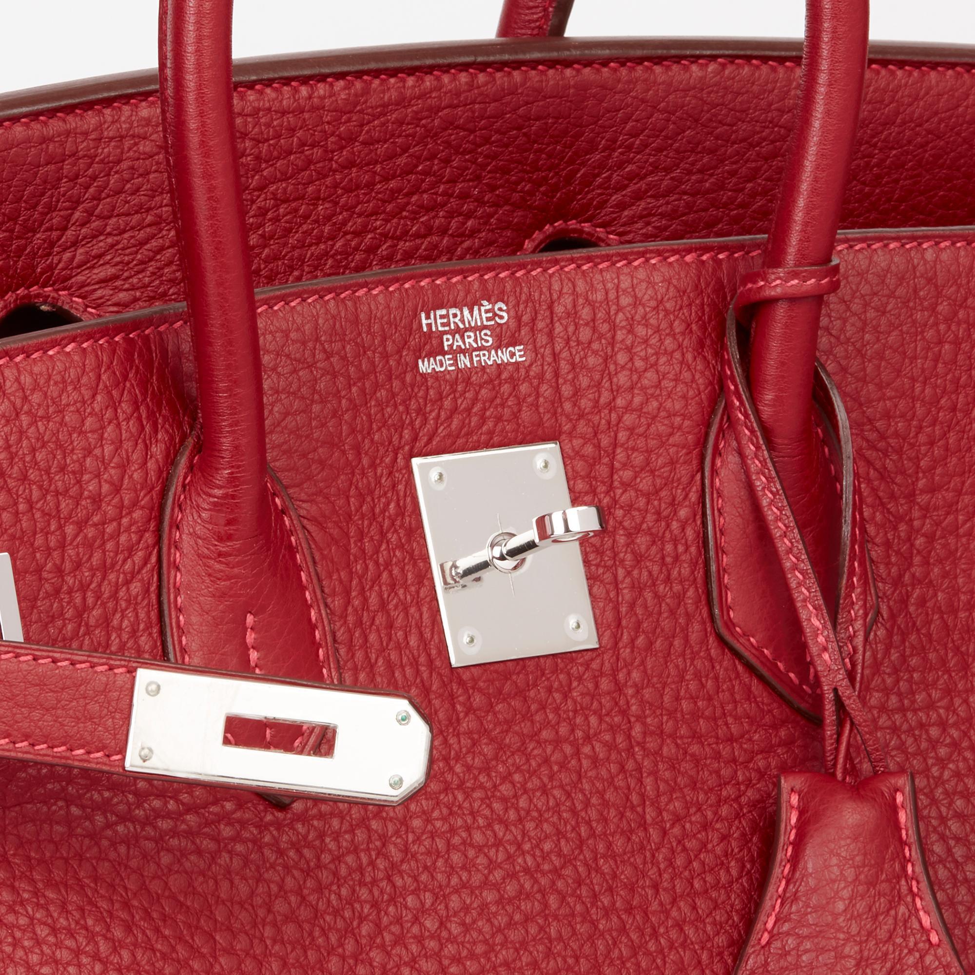 2006 Hermès Rouge Garance Fjord Leather Birkin 35cm 3