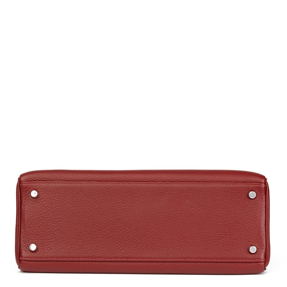 2006 Hermès Rouge H Clemence Leather Kelly 32cm Retourne 1