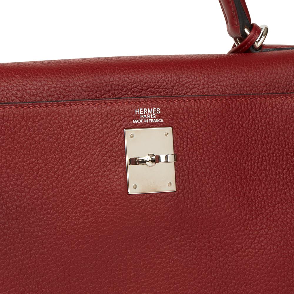 2006 Hermès Rouge H Clemence Leather Kelly 32cm Retourne 3