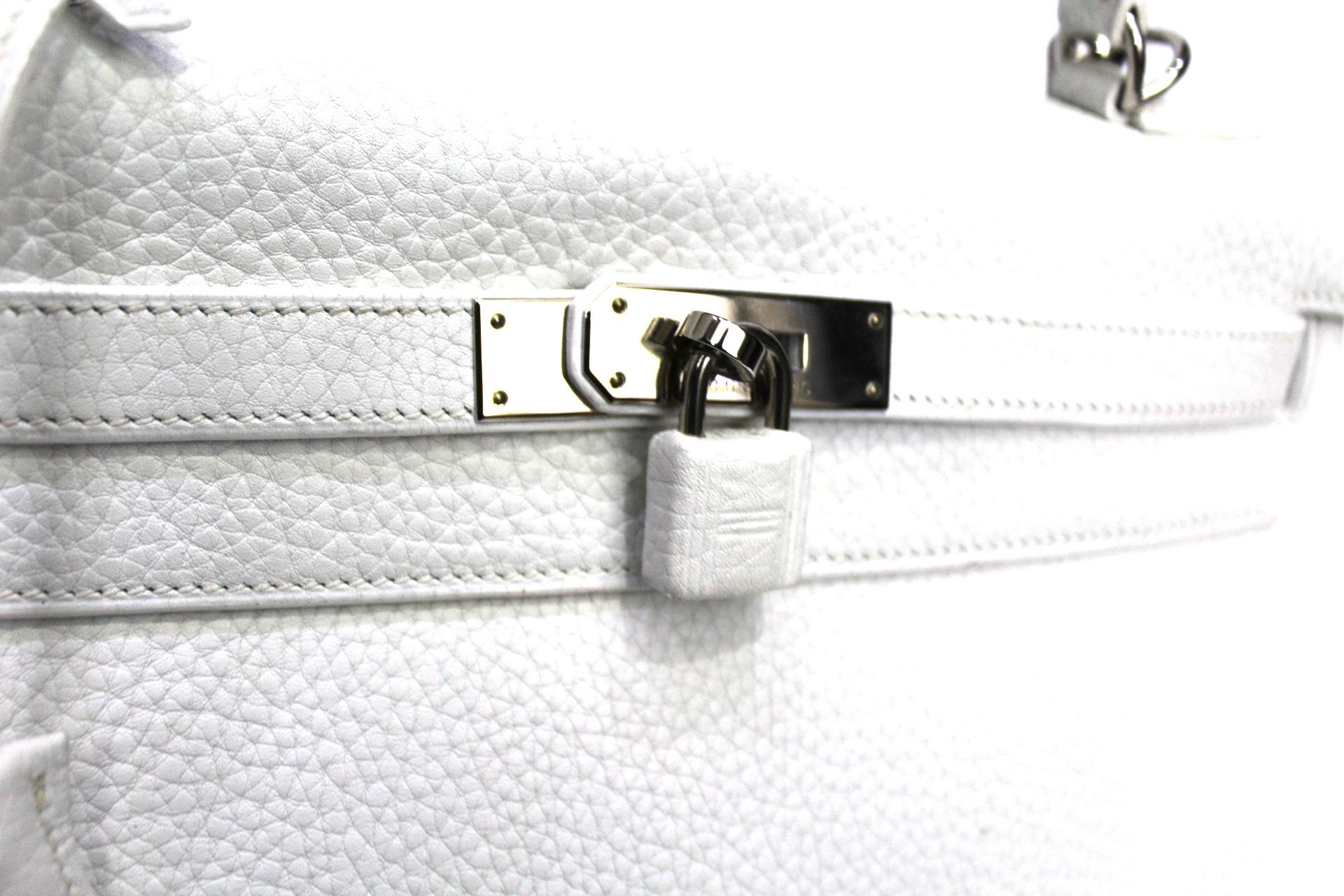2006 Hermès White Leather Kelly 32 Bag 3