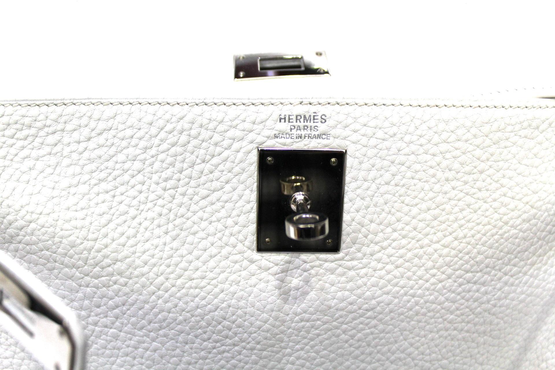 2006 Hermès White Leather Kelly 32 Bag 4