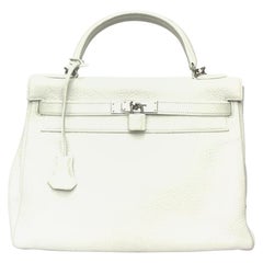 2006 Hermès White Leather Kelly 32 Bag