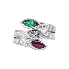 2006 Italia 18 Karat White Gold Ring with Diamonds