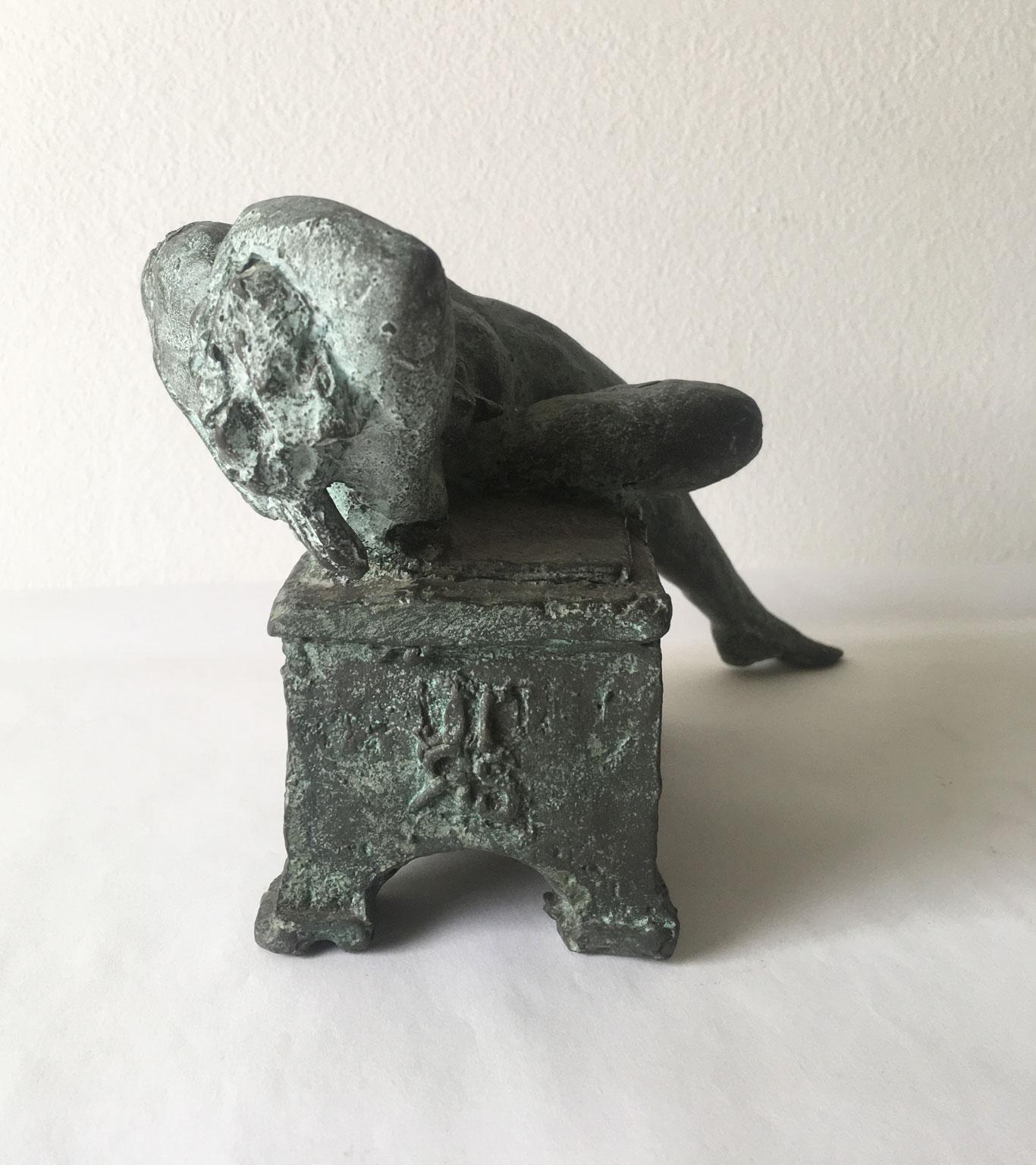 2006 Italy Bronze Sculpture by Ugo Riva Con gli Occhi Nelle Stelle For Sale 6