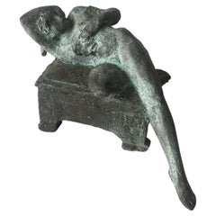 2006 Italy Bronze Sculpture by Ugo Riva Con gli Occhi Nelle Stelle