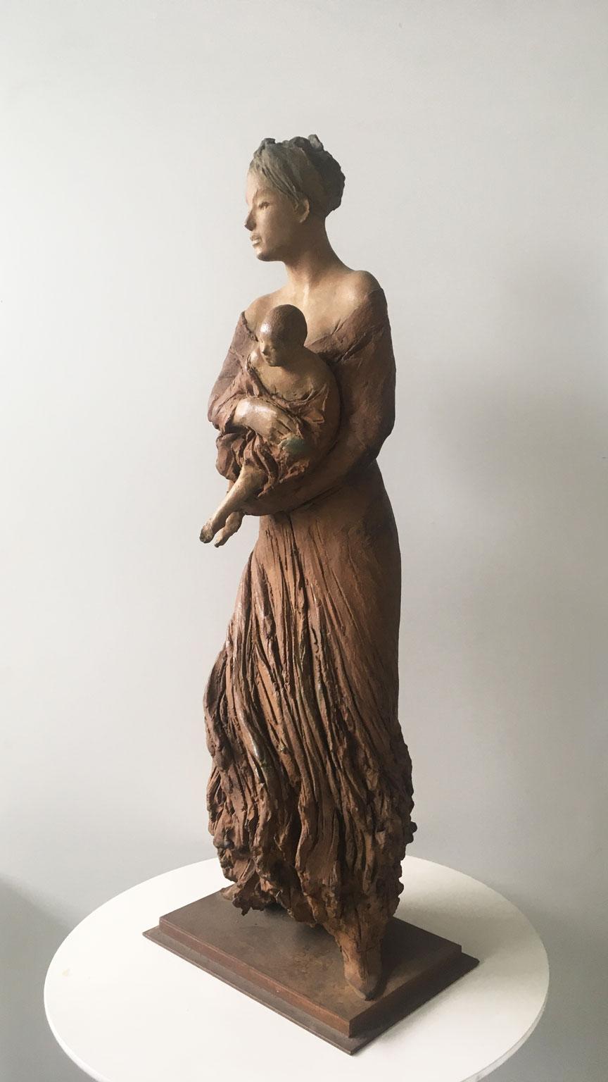 Italienische Bronzeskulptur einer Taube Vai von Ugo Riva, 2006 im Angebot 9