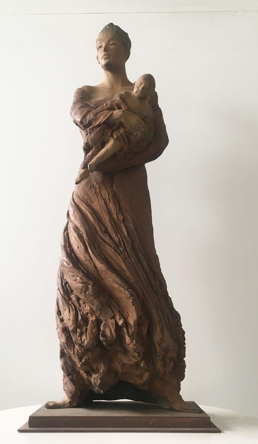 Italienische Bronzeskulptur einer Taube Vai von Ugo Riva, 2006 im Angebot 1