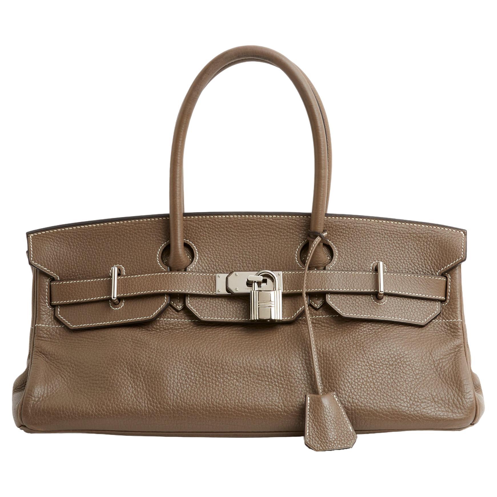 2006 JPG Hermès Birkin Shoulder Etoupe Leather Bag For Sale