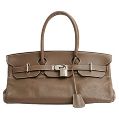 2006 JPG Hermès Birkin Umhängetasche Etoupe Leder Tasche