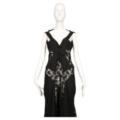 2006 Junya Watanabe Comme des Garcons black Sleeveless Lace Patchwork Dress