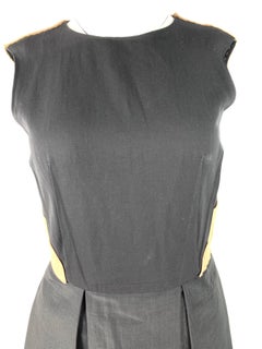 2006 LANVIN Black and Brown Mini Dress, Size 36