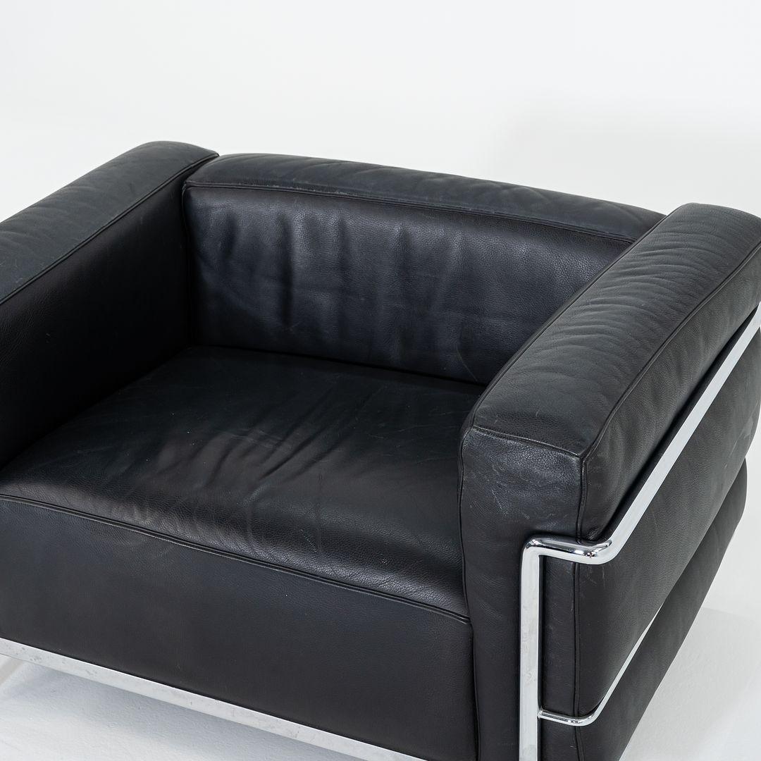 2006 Le Corbusier Jeanneret Perriand Cassina LC3 Club Lounge Chairs in Leather For Sale 3