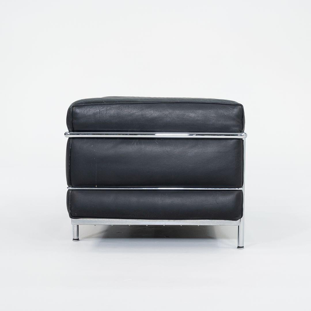 Contemporary 2006 Le Corbusier Jeanneret Perriand Cassina LC3 Club Lounge Chairs in Leather For Sale