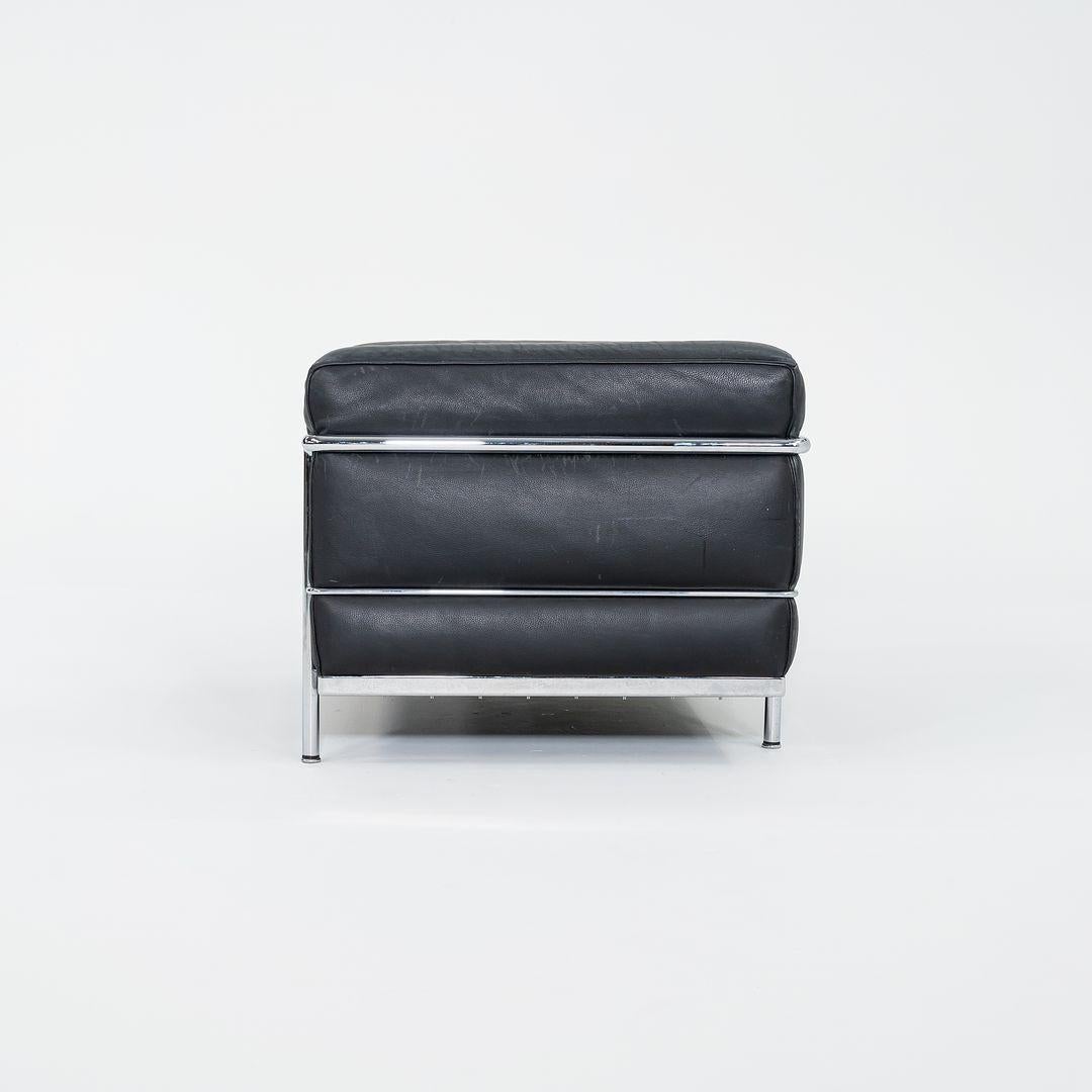 Steel 2006 Le Corbusier Jeanneret Perriand Cassina LC3 Club Lounge Chairs in Leather For Sale