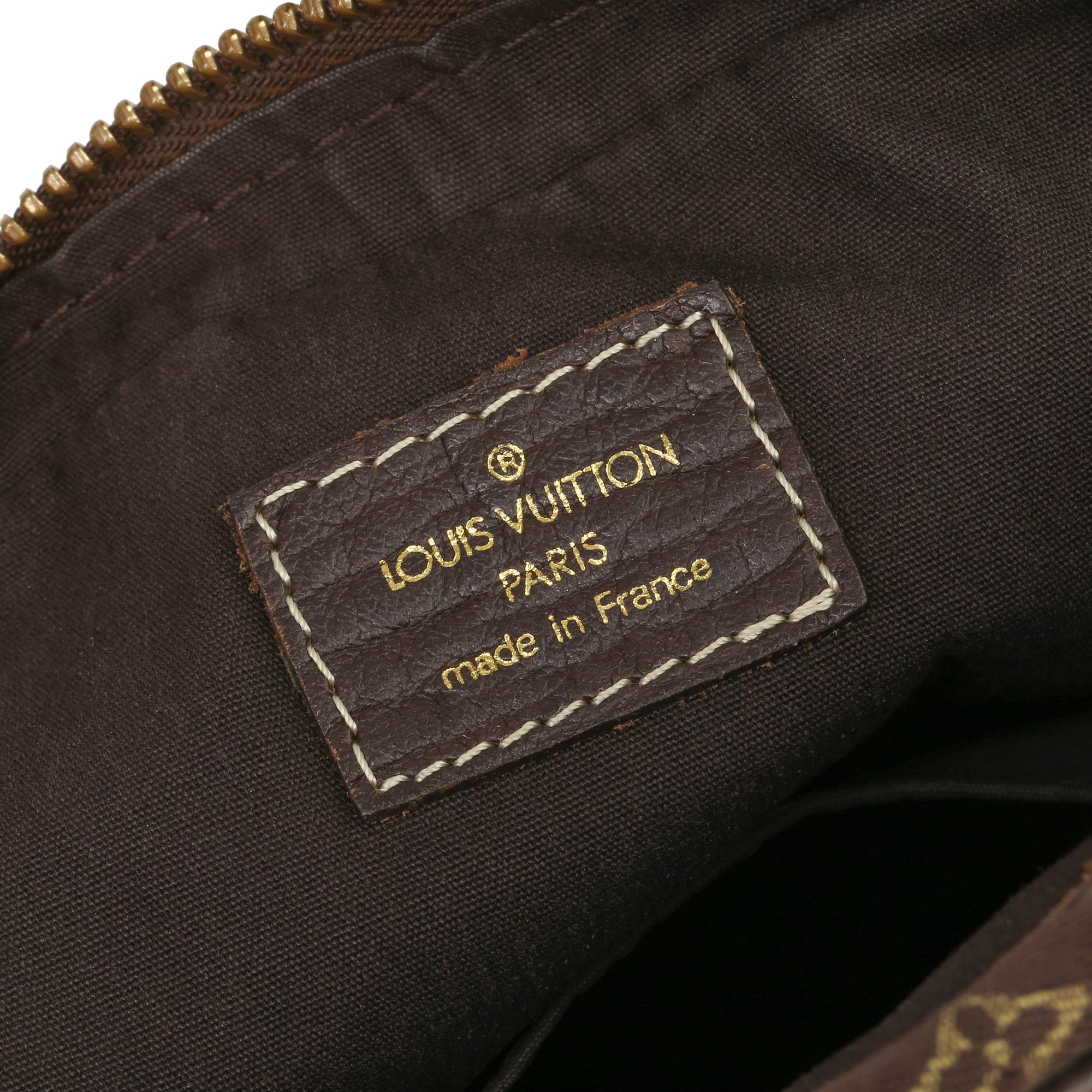 2006 Louis Vuitton Chocolate Calfskin Leather & Mini Monogram Canvas Danube 1