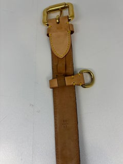 2006 Louis Vuitton Denim Monogram Leather Belt size 80