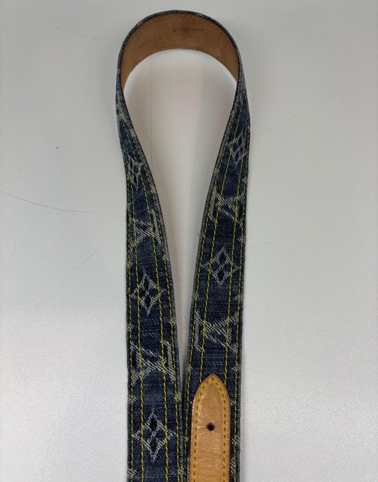 Louis Vuitton Monogram Denim Belt 80 32 Vintage 2006 LV Jean Belt COA 2006 Louis Vuitton Denim Monogram Leather Belt size 80 For  main image 4