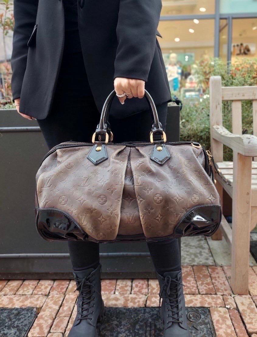 Sac à main à poignée supérieure Louis Vuitton Stephen Sprouse Boston GM 2006 en vente 7