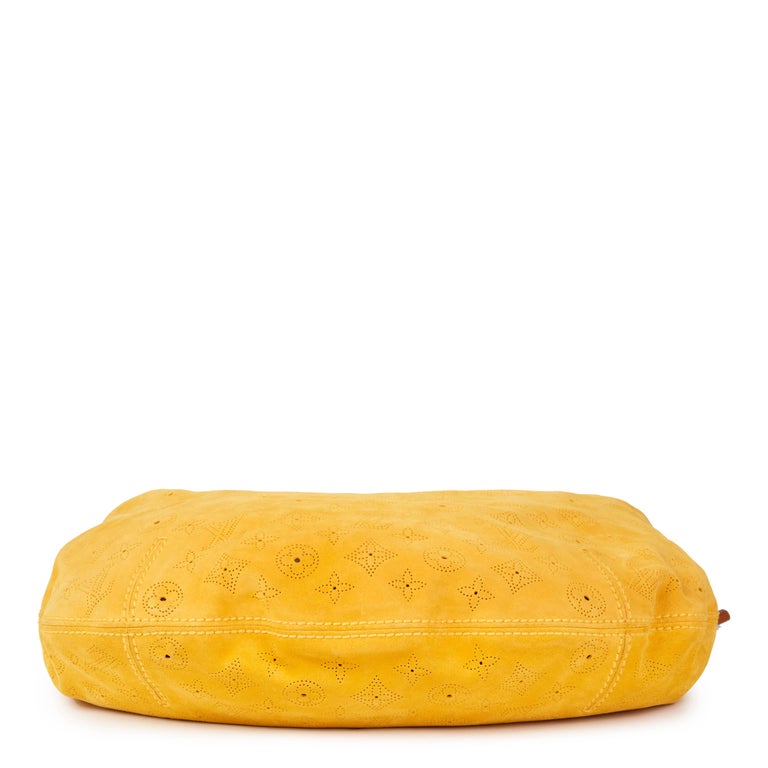Louis Vuitton M95118 Yellow Monogram Perforated Suede Onatah GM Hobo Bag