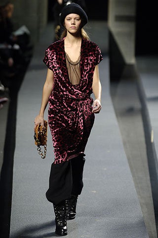 2006 MARC JACOBS silk leopard print RUNWAY dress with beading  For Sale 2