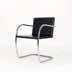 2006 Mies van der Rohe for Knoll Tubular Brno Chair in Leather w/ Thin Pad