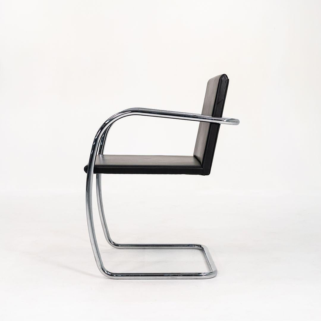 2006 Mies van der Rohe per Knoll Sedia tubolare Brno in pelle con pad sottile In condizioni buone in vendita a Philadelphia, PA